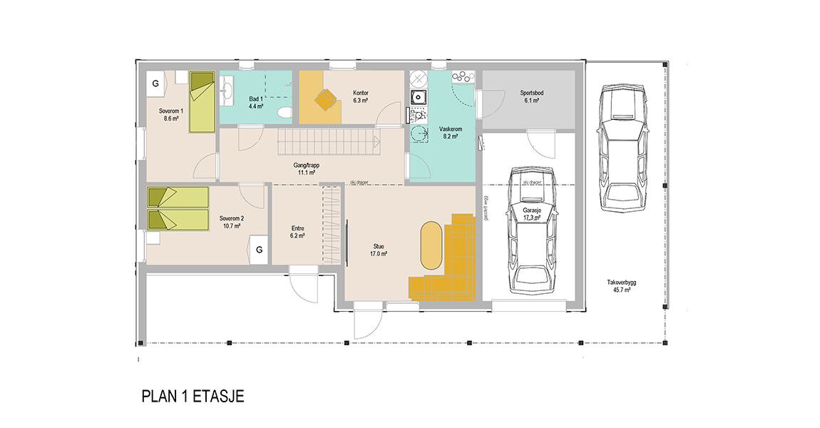 STIL - T. Plantegning U. etg