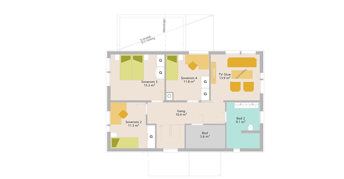 TID -T-2 etasje plantegning