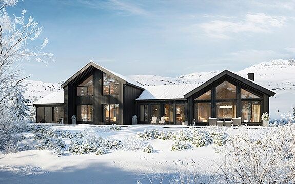 Ønsker du deg Blåne RAW hytte på toppen av Kjoslia? Fantastisk utsikt mot Skeikampen.