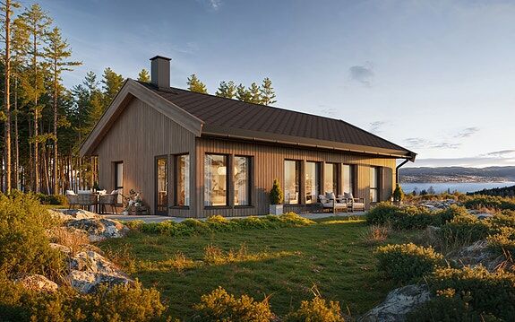 Blåne Horisont på flott tomt i Lygnalia