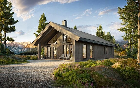 Prosjektert Blåne FRAM Med Soria Moria utsikt innover fjellheimen på Dombås