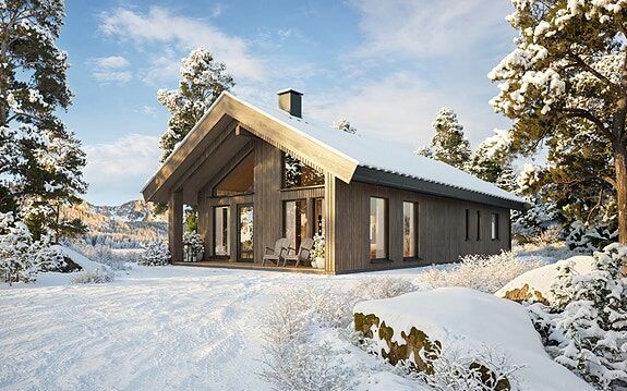 Prosjektert Blåne hytte på fantastisk tomt i Vasetlia